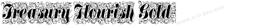 Treasury Flourish Gold字体转换